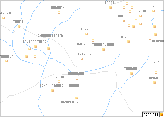 map of Tappeh-ye Dogū